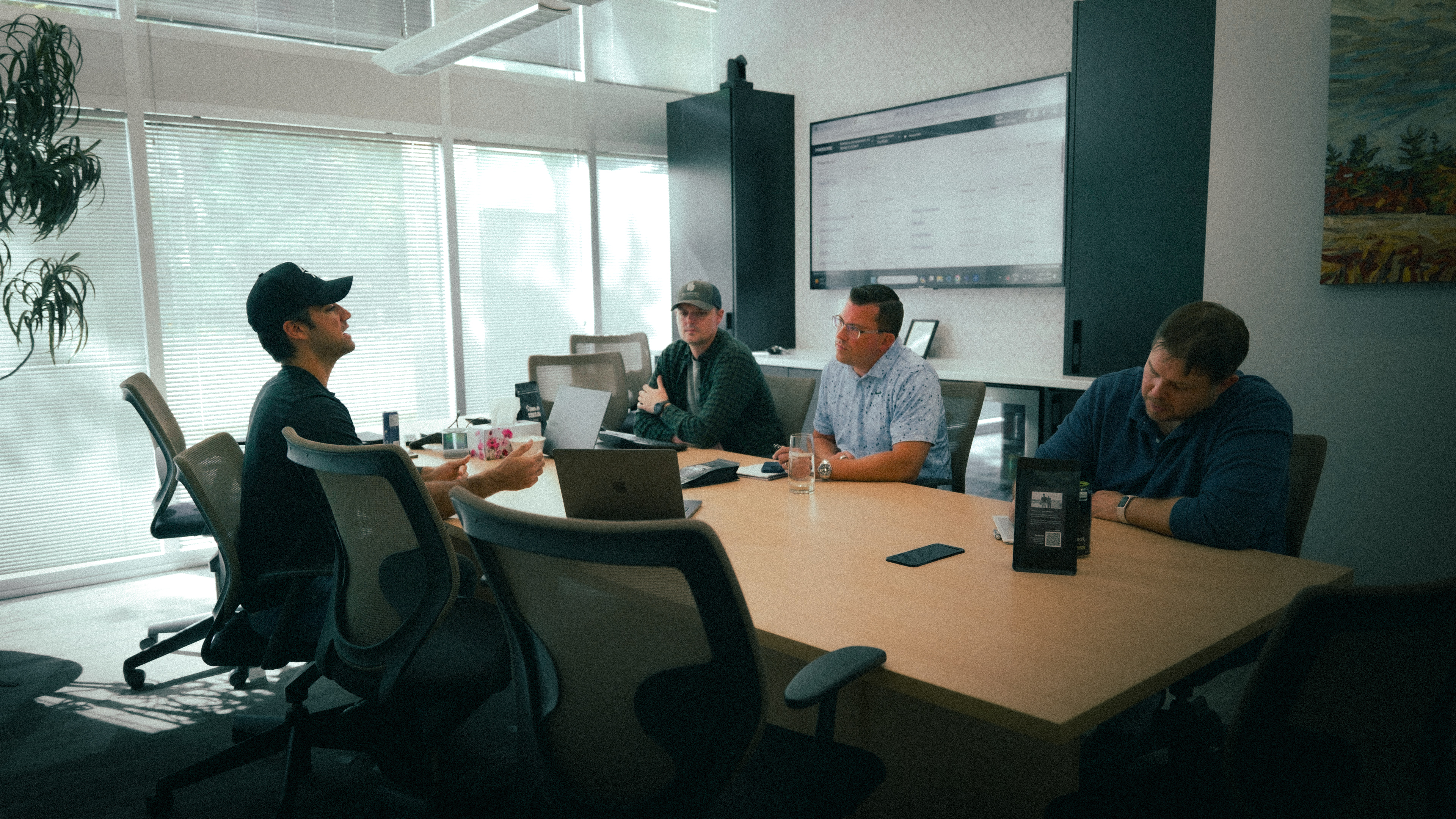Team meeting around a conference table