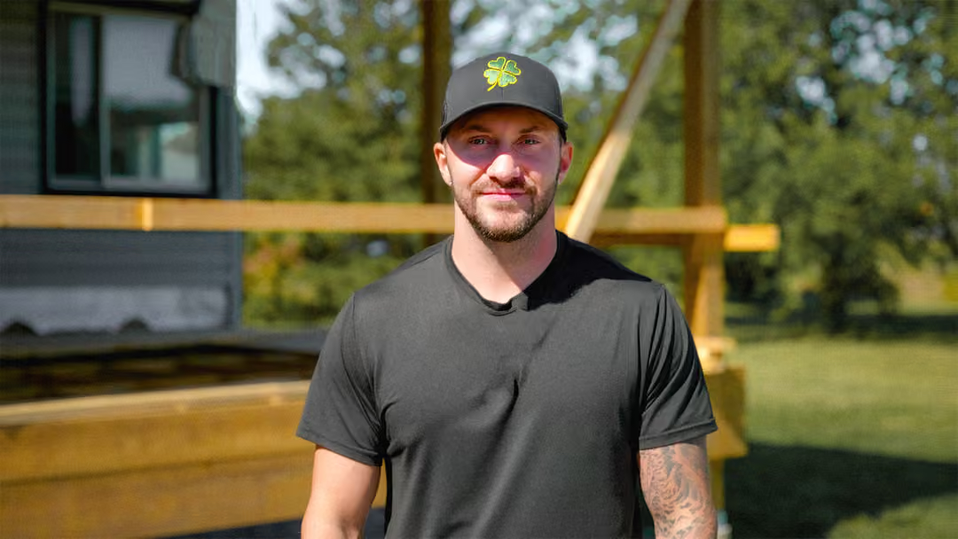 Shamus McCabe, President of Four Leaf Homes, on a job site